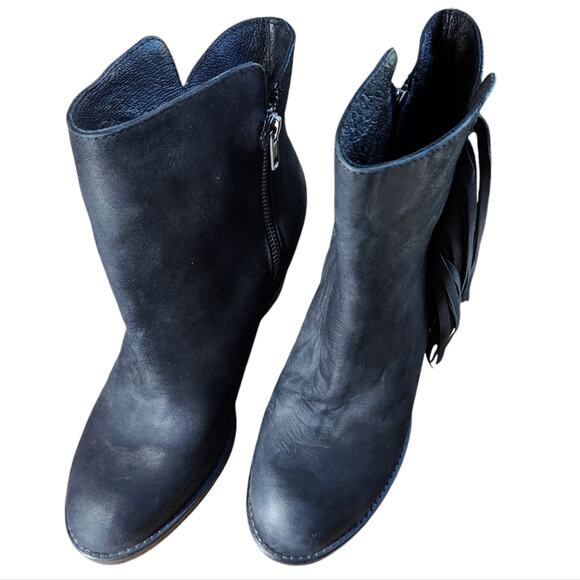 Steve Madden Woodstock Boots black fringe size 7 - Picture 2 of 10